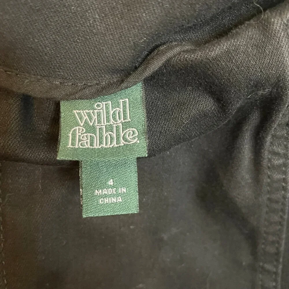 Wild‎ Fable ZipUp Black Mini Skirt Size 4